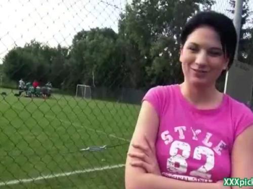 Naughty sex in public with amateur teen for money 17